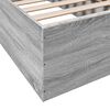 vidaXL Bedframe bewerkt hout grijs sonoma eikenkleurig 75x190 cm