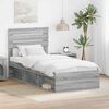 vidaXL Bedframe Grijs Sonoma 75 x 190 cm Massief grenenhout