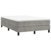 vidaXL Boxspring bed 120x200 cm fluweel lichtgrijs