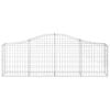 vidaXL Schanskorven 2 st gewelfd 200x30x60/80 cm gegalvaniseerd ijzer