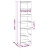 vidaXL Boekenkast/kamerscherm 60x30x199,5 cm massief grenenhout grijs