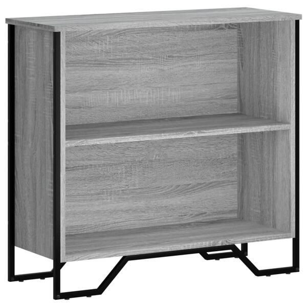 vidaXL Boekenkast 80x31x74,5 cm bewerkt hout grijs sonoma eikenkleur