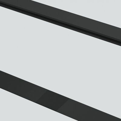 vidaXL Schuifdeur 102x205 cm ESG-glas en aluminium zwart