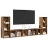 vidaXL Tv-meubelset 4 pcs Oud Hout 37 x 35 x 107,5 cm Bewerkt hout