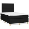 vidaXL Boxspring met matras stof zwart 120x200 cm