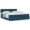 vidaXL Ottoman bed met matrassen 160x200cm fluweel donkerblauw