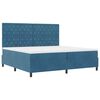 vidaXL Boxspringbed met matras Donkerblauw 200 x 200 cm Stof
