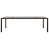 vidaXL 11-delige Tuinset poly rattan bruin