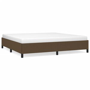 vidaXL Bedframe zonder matras stof donkerbruin 200x200 cm