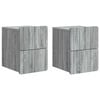vidaXL Wandbeugel Bedkast 2 st Grijs sonoma 33 x 34,5 x 43 cm