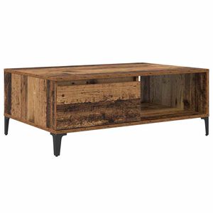 vidaXL Salontafel Oud hout 90 x 60 x 35 cm Bewerkt hout
