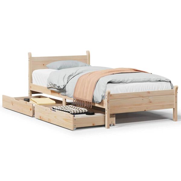 vidaXL Bedframe zonder matras massief grenenhout 90x190 cm