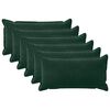 vidaXL Kussensloop 6 pcs HOUTEN Donkergroen 40 x 80 cm Fluweel
