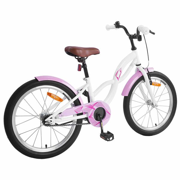 vidaXL Kinderfiets 18 Inch voor 5-7 jaar Wit