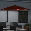 vidaXL Tuinparasol Terracotta 248 x 248 x 148 cm Polyester en staal