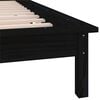 vidaXL Bedframe LED massief hout zwart 100x200 cm