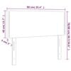 vidaXL Hoofdbord 90x5x78/88 cm stof donkergrijs