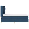 vidaXL Boxspringbed met Matras Donkergrijs 90x190 cm Blauw Stof