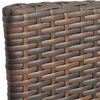 vidaXL 7-delige Tuinset met kussens poly rattan bruin