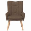 vidaXL Fauteuil Bruin 63 x 67 x 94 cm Stof en multiplex