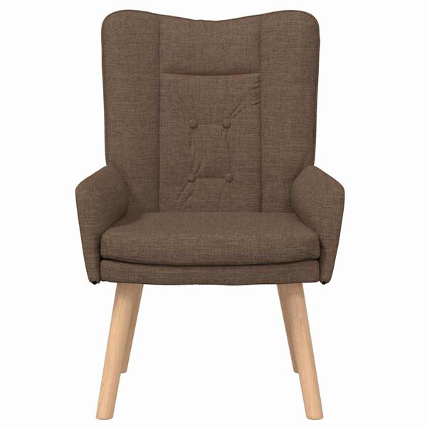 vidaXL Fauteuil Bruin 63 x 67 x 94 cm Stof en multiplex