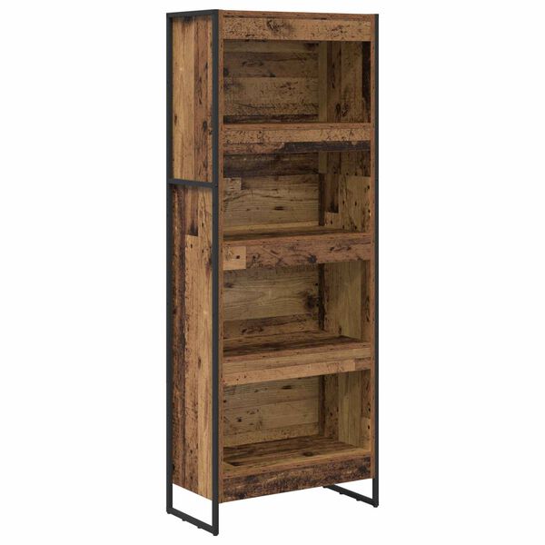 vidaXL Boekenkast Oud Hout 80 x 30 x 155 cm Bewerkt hout