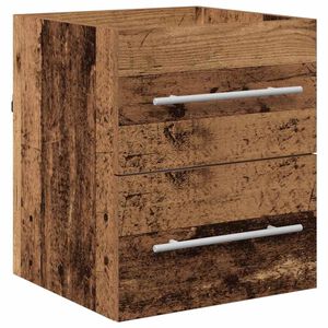 vidaXL Wastafelkast met lade Oud Hout 38,5 x 41 x 48 cm Bewerkt hout