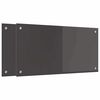 vidaXL Keukenachterwand 2 st Donkergrijs 80 x 40 cm gehard glas