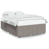 vidaXL Bedframe zonder matras stof taupe 160x200 cm
