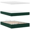 vidaXL Ottoman bed met matras 140x200cm fluweel donkergroen