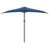 vidaXL Balkonparasol half met aluminium paal 300x155x223 cm blauw