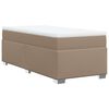 vidaXL Boxspring met matras kunstleer cappuccinokleurig 100x200 cm