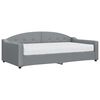 vidaXL Slaapbank met matras 100x200 cm stof lichtgrijs