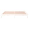 vidaXL Bedframe LED massief hout wit 200x200 cm