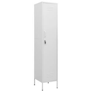 vidaXL Lockerkast 35x46x180 cm staal wit