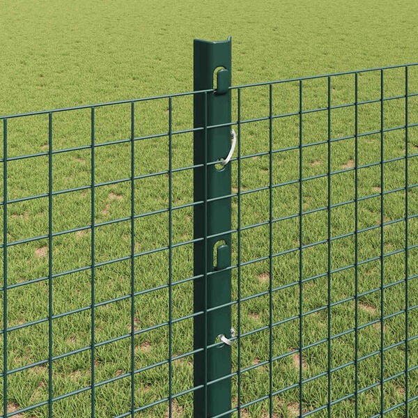 vidaXL Hek met Paal Groen 1,2 x 25 m Staal en PVC