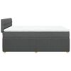 vidaXL Boxspring met matras stof donkergrijs 140x190 cm