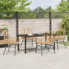 vidaXL Tuin Eetset 5 pcs Bruin poly rattan