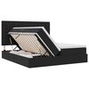 vidaXL Bed met LED-striplichten met opslag Zwart 180 x 200 cm Fluweel