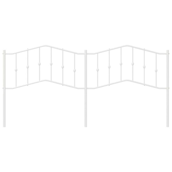 vidaXL Vervangend hoofdbord 193 cm metaal wit