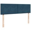 vidaXL Ottoman bed met matras en LED's 140x190cm fluweel donkerblauw