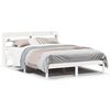 vidaXL Bedframe zonder matras massief grenenhout wit 135x190 cm