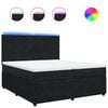 vidaXL Boxspring met matras fluweel zwart 200x200 cm