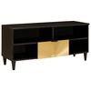 vidaXL TV-kast Zwart en Goud 100 x 33 x 46 cm Bewerkt hout