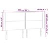vidaXL Hoofdbord met randen 203x16x118/128 cm stof blauw
