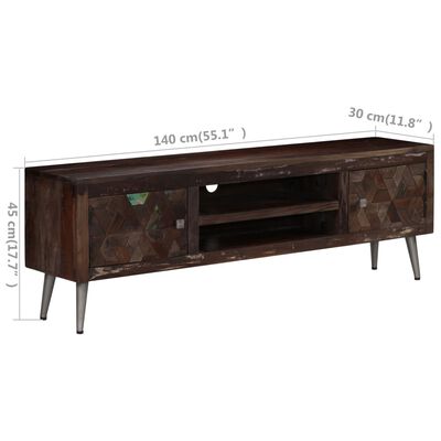 vidaXL Tv-meubel 140x30x45 cm massief gerecycled hout