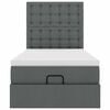 vidaXL Ottoman bed met matras en LED's 100x200cm stof donkergrijs