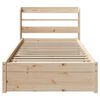 vidaXL Bedframe met hoofdbord massief grenenhout 100x200 cm