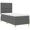 vidaXL Boxspring bed met matras Donkergrijs 90 x 200 cm Stof