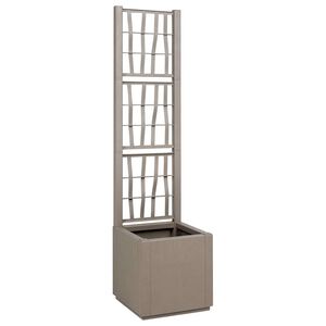 vidaXL Tuin Plantpot Grijs 36 x 36 x 140 cm Polypropyleen